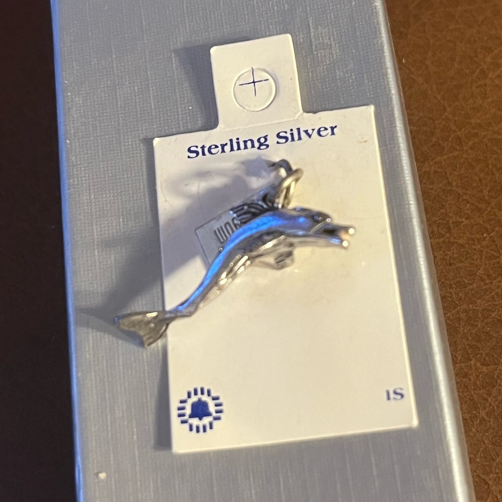Vintage Sterling Silver Dolphin Charm
